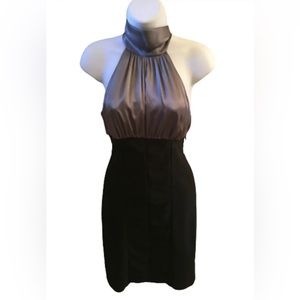 Juniors Halter Party Dress Size 7 Black Gray